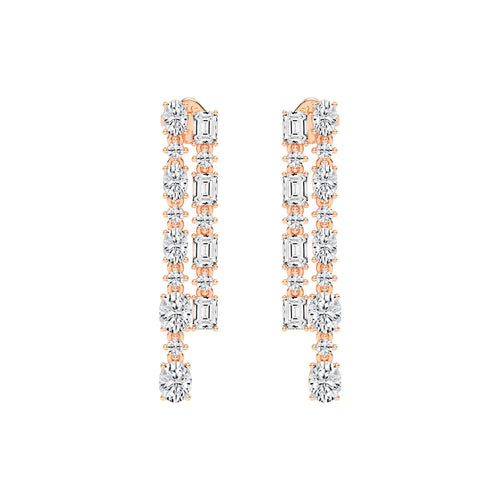 Celestial Grace Dual Row Earrings