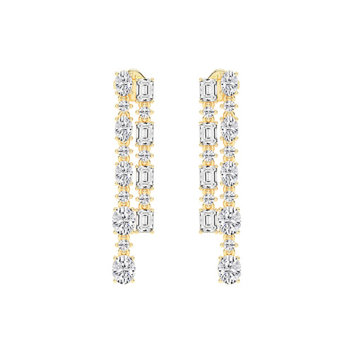 Celestial Grace Dual Row Earrings