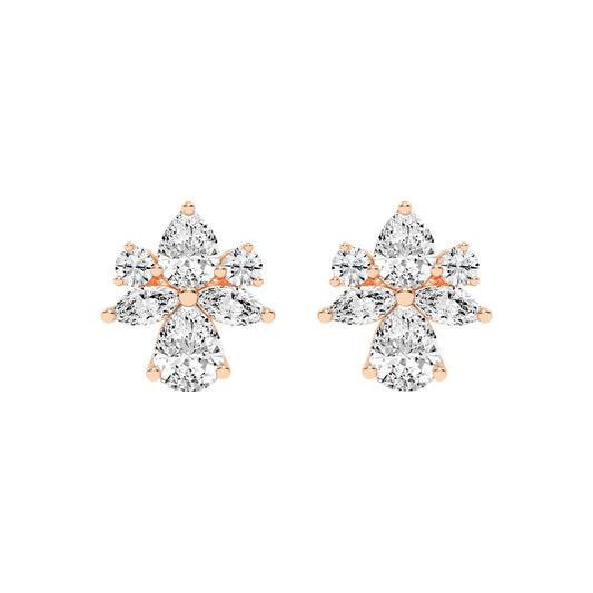 FloraLuxe Petal Cluster Studs