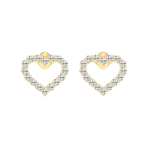 Open Heart Diamond Sparkle Studs