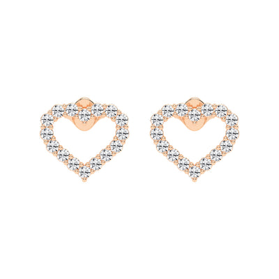 Open Heart Diamond Sparkle Studs