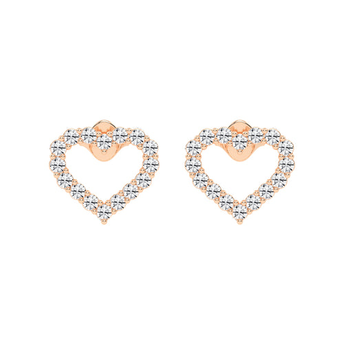 Open Heart Diamond Sparkle Studs