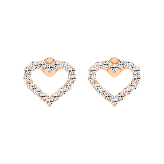 Open Heart Diamond Sparkle Studs