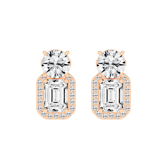 Dual-Cut Diamond Designer Studs