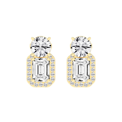 Dual-Cut Diamond Designer Studs