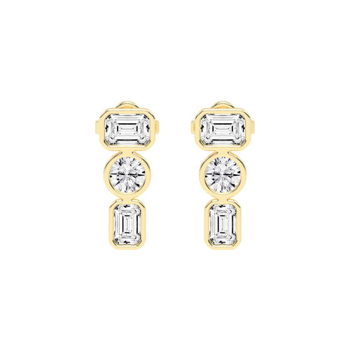 Linear Brilliance Multi-Cut Diamond Drops