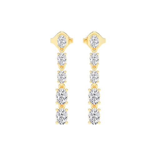 River of Light Diamond Dangle Earrings