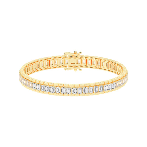 12Ct Emerald Shape Bracelet