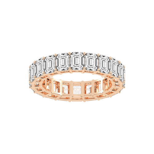 Serenite Prong Set Emerald Eternity Lab Diamond Ring
