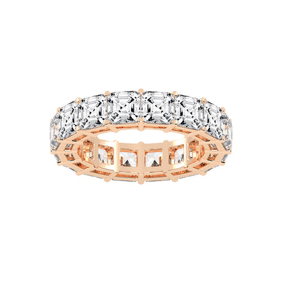 Brillace Asscher Cut Eternity Lab Diamond Ring