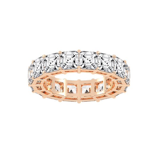 Brillace Asscher Cut Eternity Lab Diamond Ring