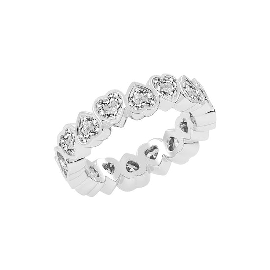 Lustrous Radiant Heart Shape Lab Diamond Ring