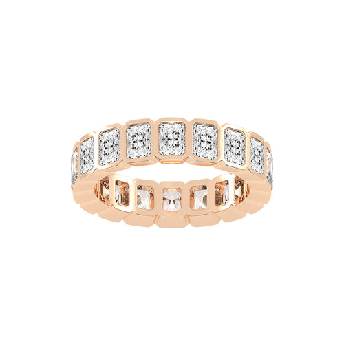 Nirvana Bezel Radiant Cut Lab Diamond Ring