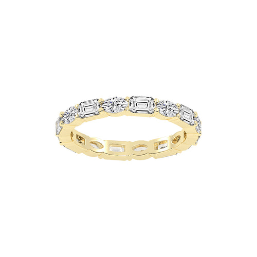 Tressa Alternating Emerald Cut Eternity Lab Diamond Ring