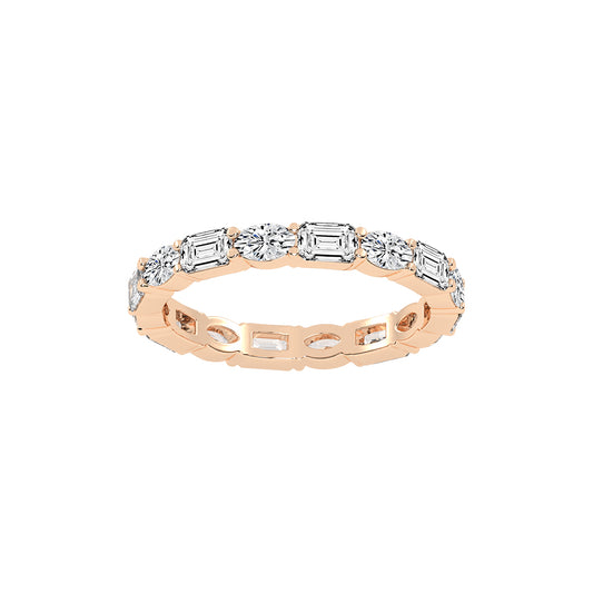 Tressa Alternating Emerald Cut Eternity Lab Diamond Ring