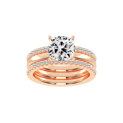 Eternissea Cushion Cut Engagement Lab Diamond Ring