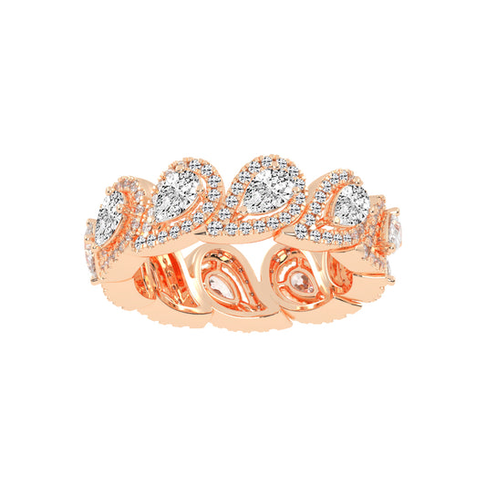 Elista Pear Shape Eternity Lab Diamond Ring