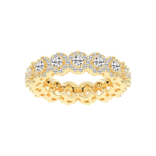 Saphira Round Cut Eternity Lab Diamond Ring