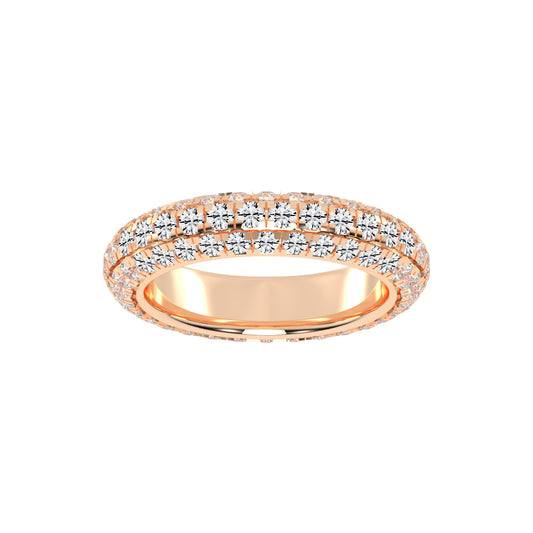 Evalise Three Row Eternity Lab Diamond Ring