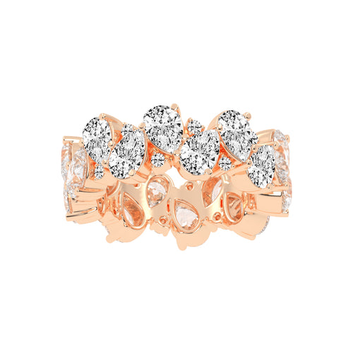 Amarise Pear Cut Eternity Lab Diamond Ring