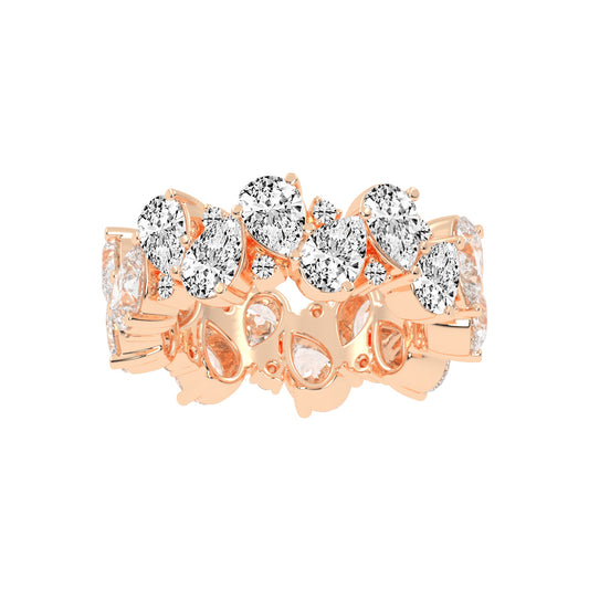 Amarise Pear Cut Eternity Lab Diamond Ring