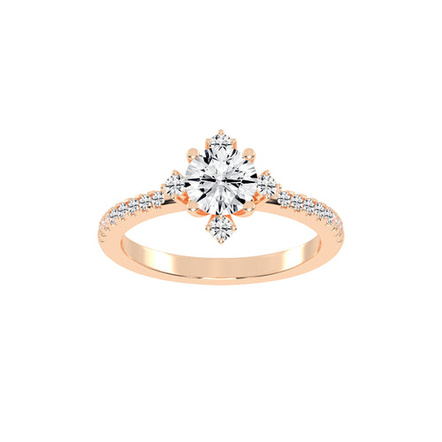 Radiavon  Four Prong Round Cut Classic Lab Diamond Ring