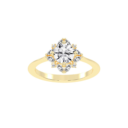 Halovaris  Round Cut Halo Lab Diamond Ring