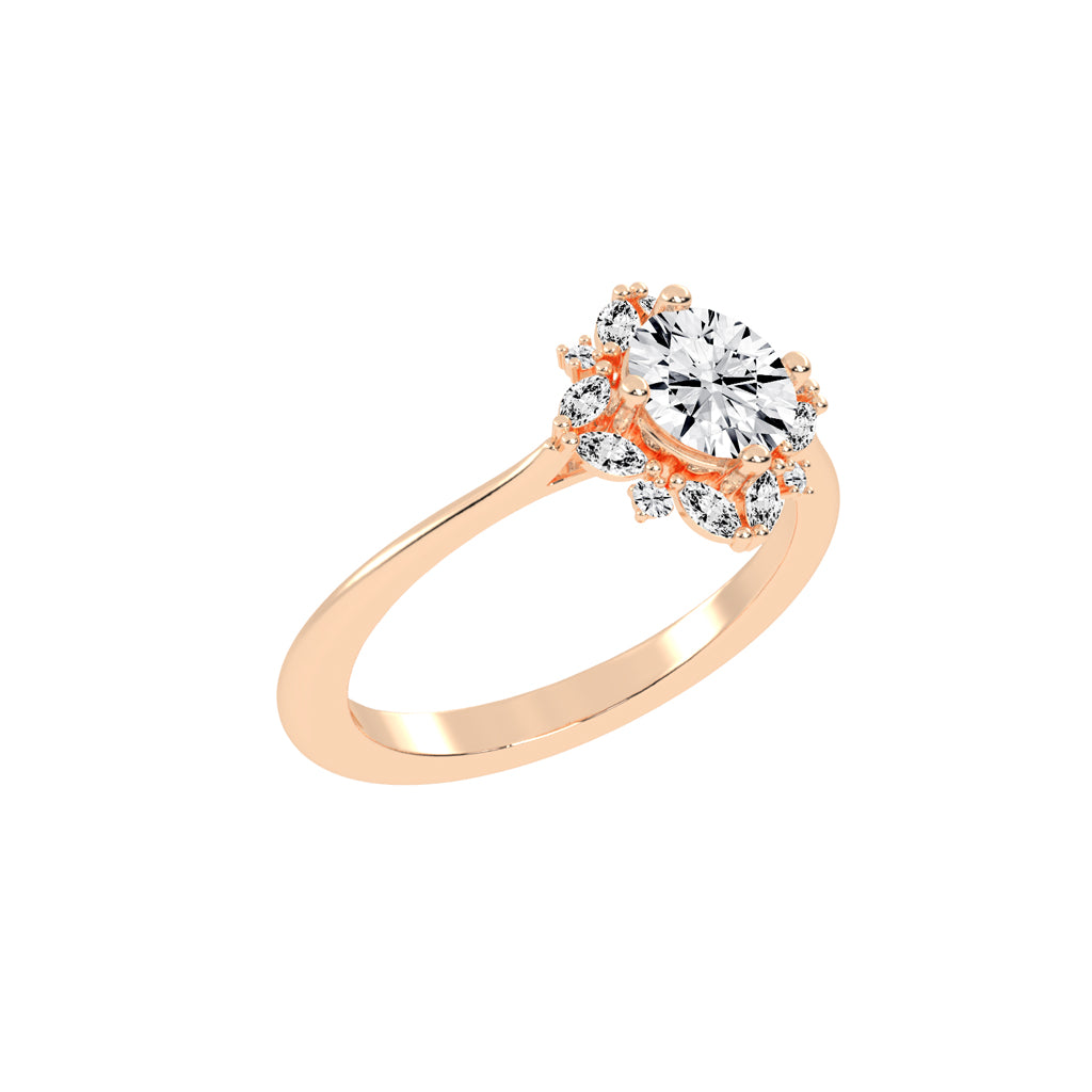 Halovaris  Round Cut Halo Lab Diamond Ring