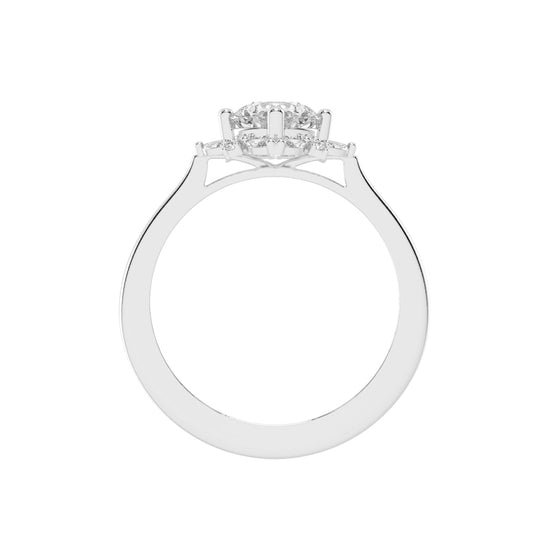 Halovaris  Round Cut Halo Lab Diamond Ring