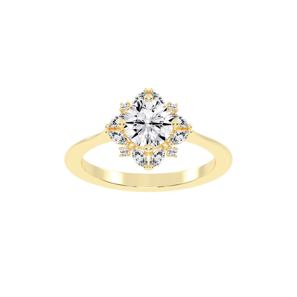 Halovaris  Round Cut Halo Lab Diamond Ring