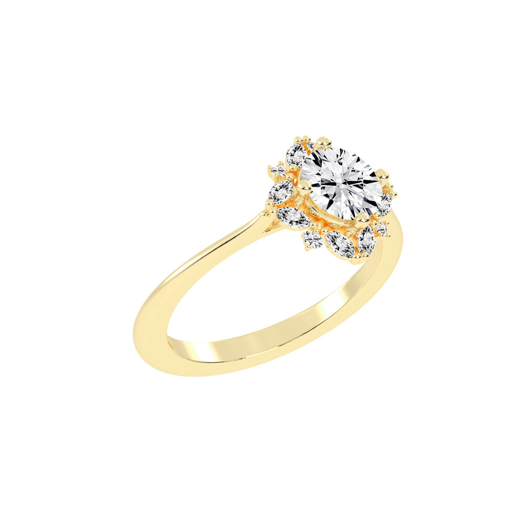 Halovaris  Round Cut Halo Lab Diamond Ring