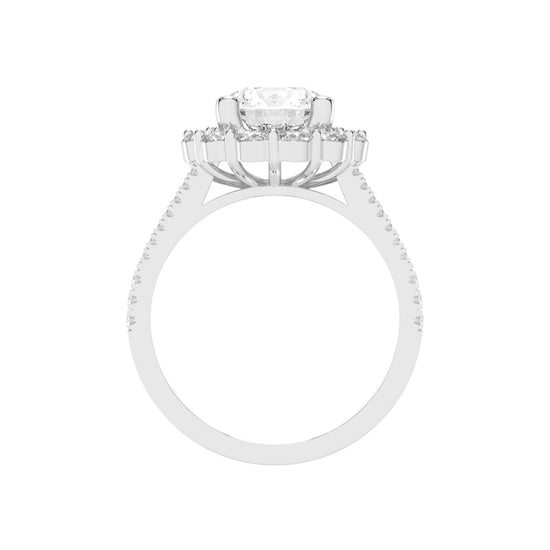 Halystira Standard Round Cut Halo Lab Diamond Ring