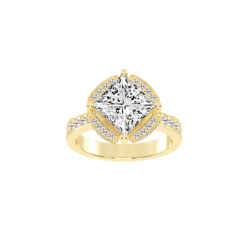 Diamelix Princess Cut Classic Lab Diamond Ring