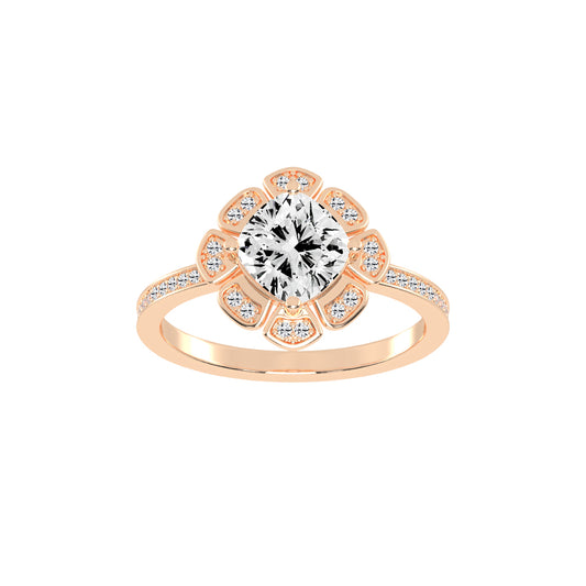 Luxviora Cushion Shape Casual Lab Diamond Ring