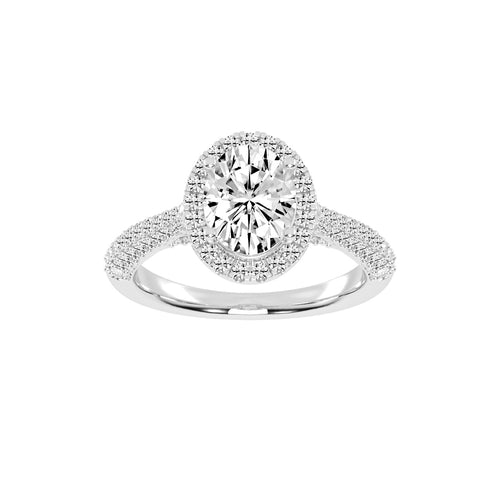 Halistar Oval Shape Halo Lab Diamond Ring