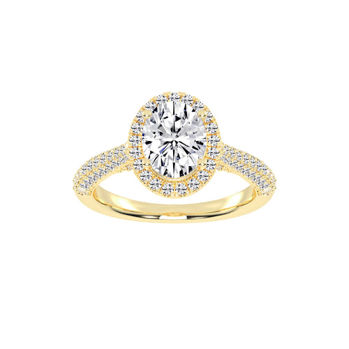 Halistar Oval Shape Halo Lab Diamond Ring