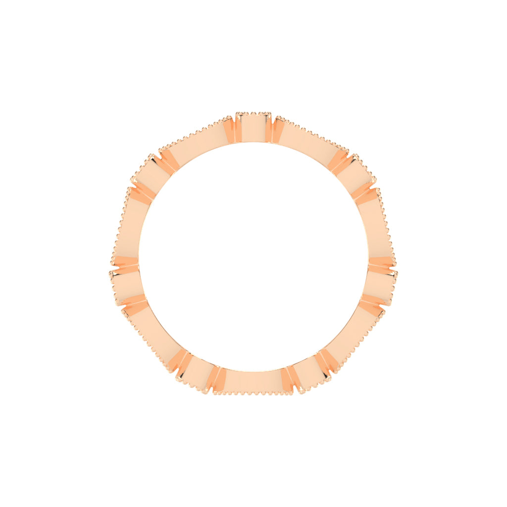 Alouette Bezel Set Round  Leaf Cut Lab Diamond Ring