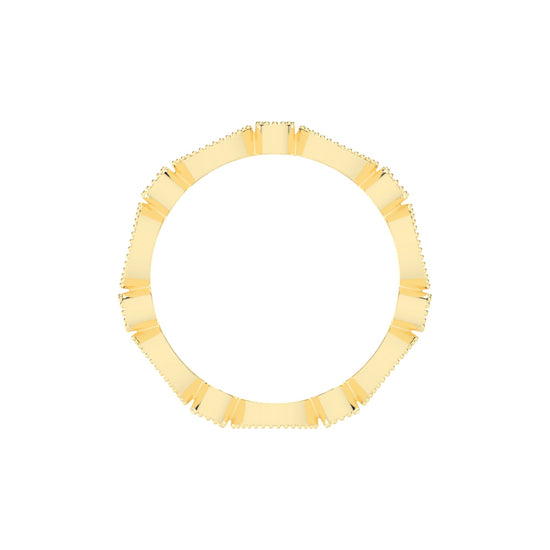 Alouette Bezel Set Round  Leaf Cut Lab Diamond Ring