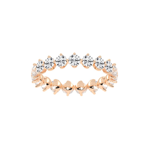 Altessa Shared Prong Round Cut Lab Diamond Ring