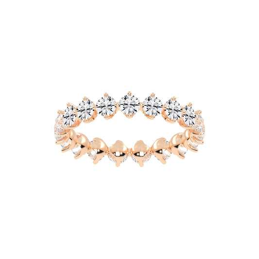 Altessa Shared Prong Round Cut Lab Diamond Ring
