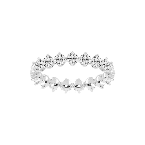Altessa Shared Prong Round Cut Lab Diamond Ring