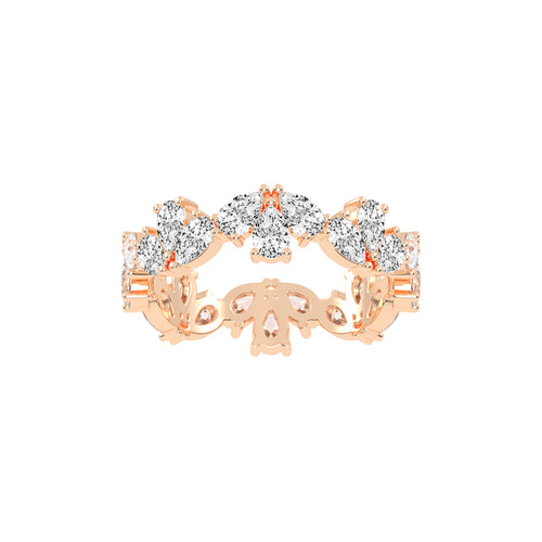 Ornavia Pear Cut Eternity Lab Diamond Ring