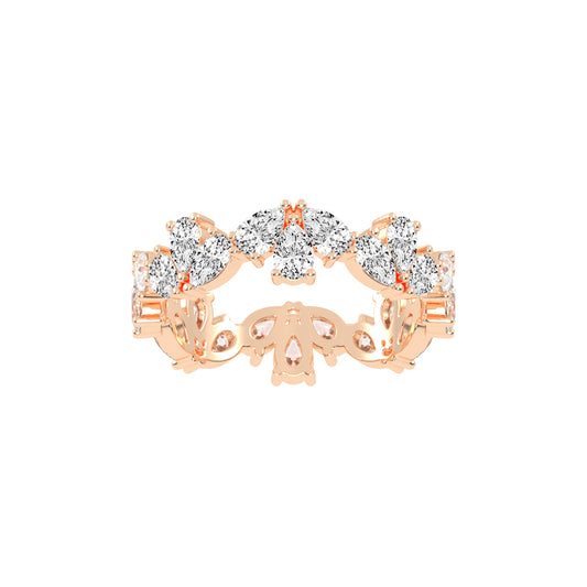 Ornavia Pear Cut Eternity Lab Diamond Ring