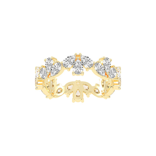 Ornavia Pear Cut Eternity Lab Diamond Ring
