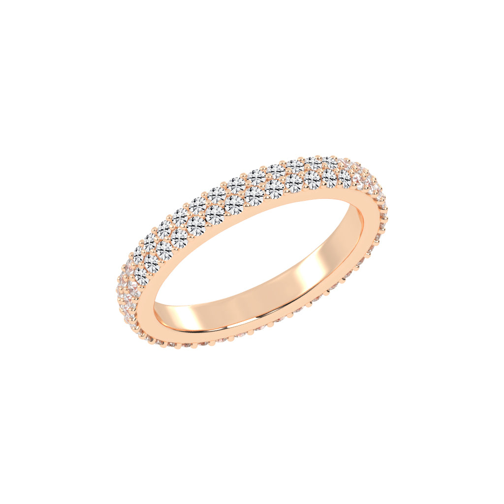 Celenia Five Prong Round Cut Eternity Diamond Ring