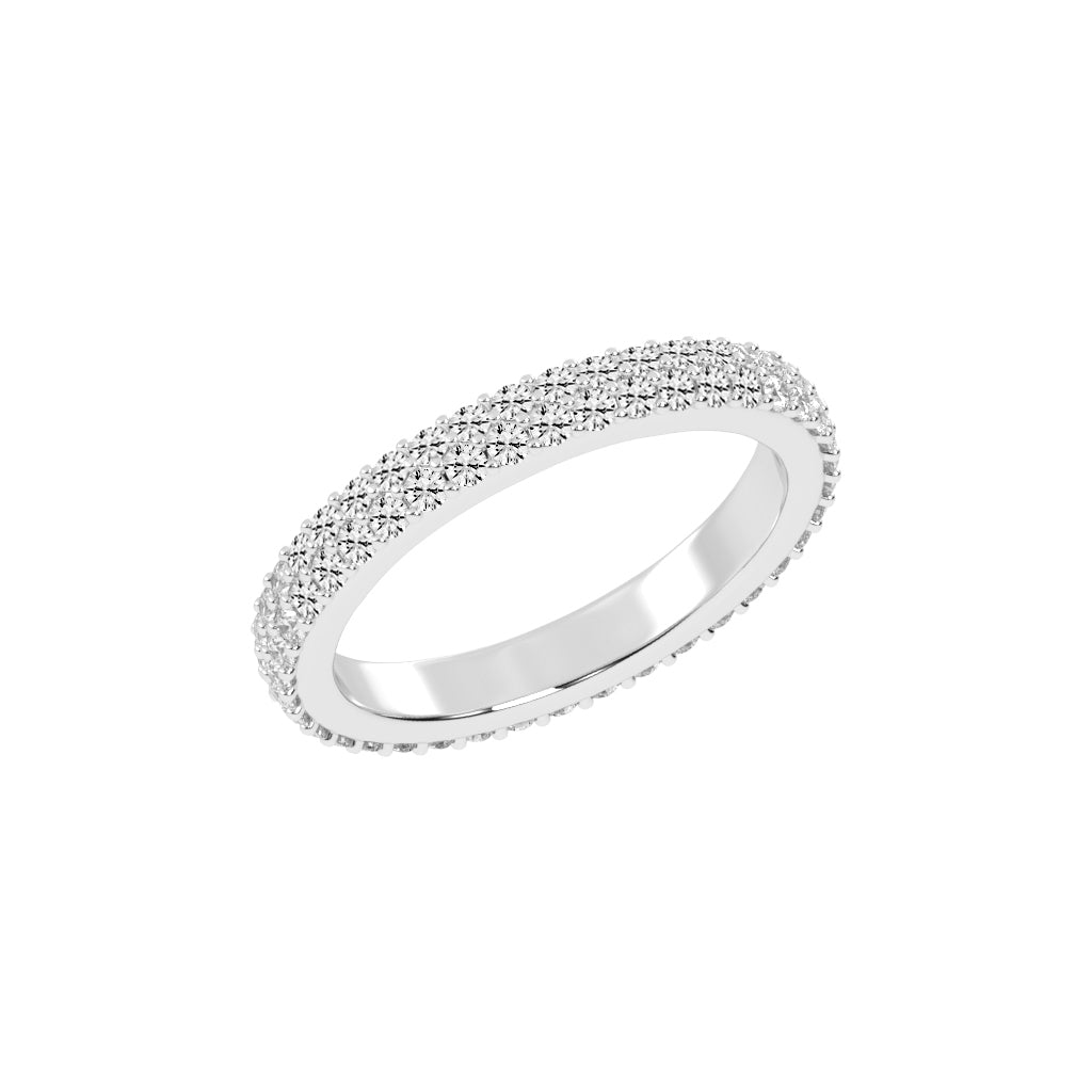 Celenia Five Prong Round Cut Eternity Diamond Ring