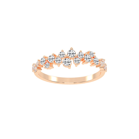 Viraine Three Prong Round Cut Eternity Lab Diamond Ring