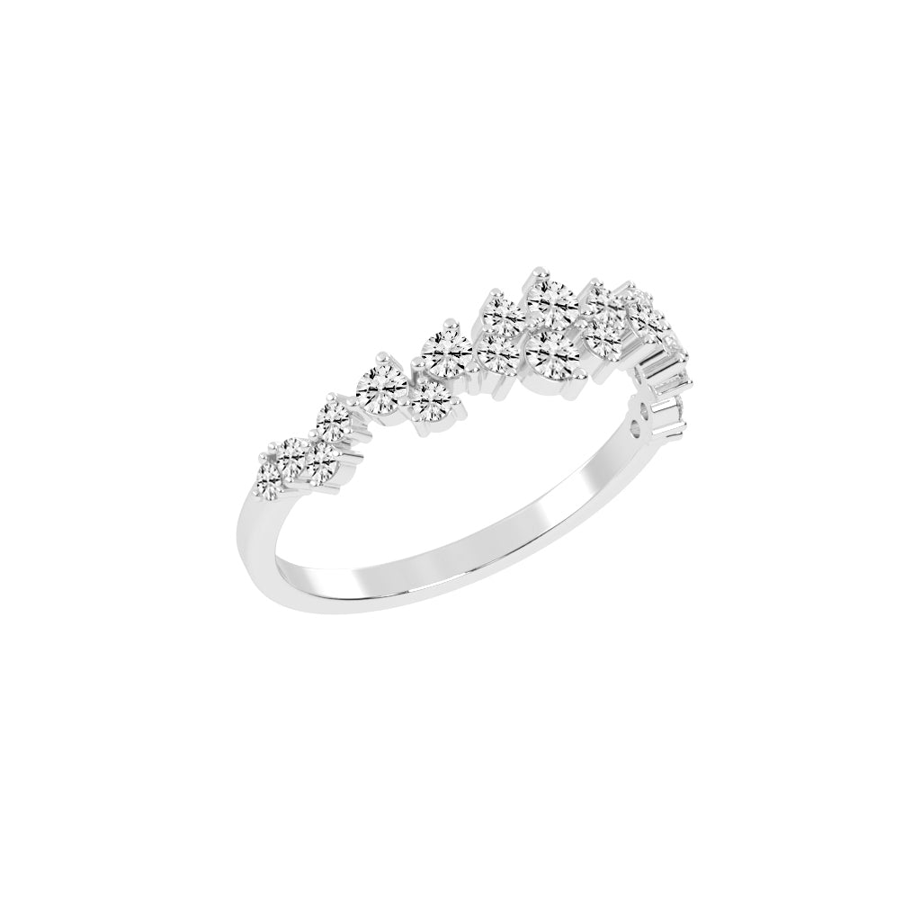 Viraine Three Prong Round Cut Eternity Lab Diamond Ring