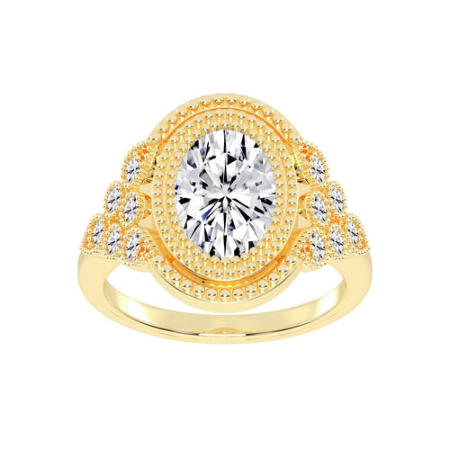 Solarya Round Cut Classic Lab Diamond Ring