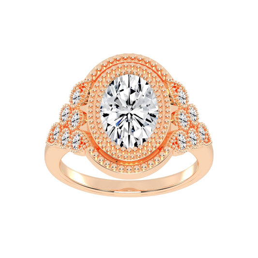 Solarya Round Cut Classic Lab Diamond Ring